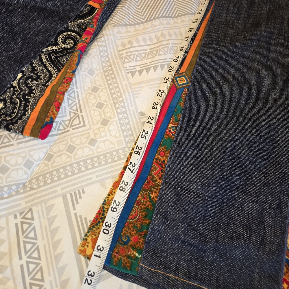 Dolce & Gabanna Rare Vintage Velvet Split Rise Bell bottom Jeans - Picture 11 of 14
